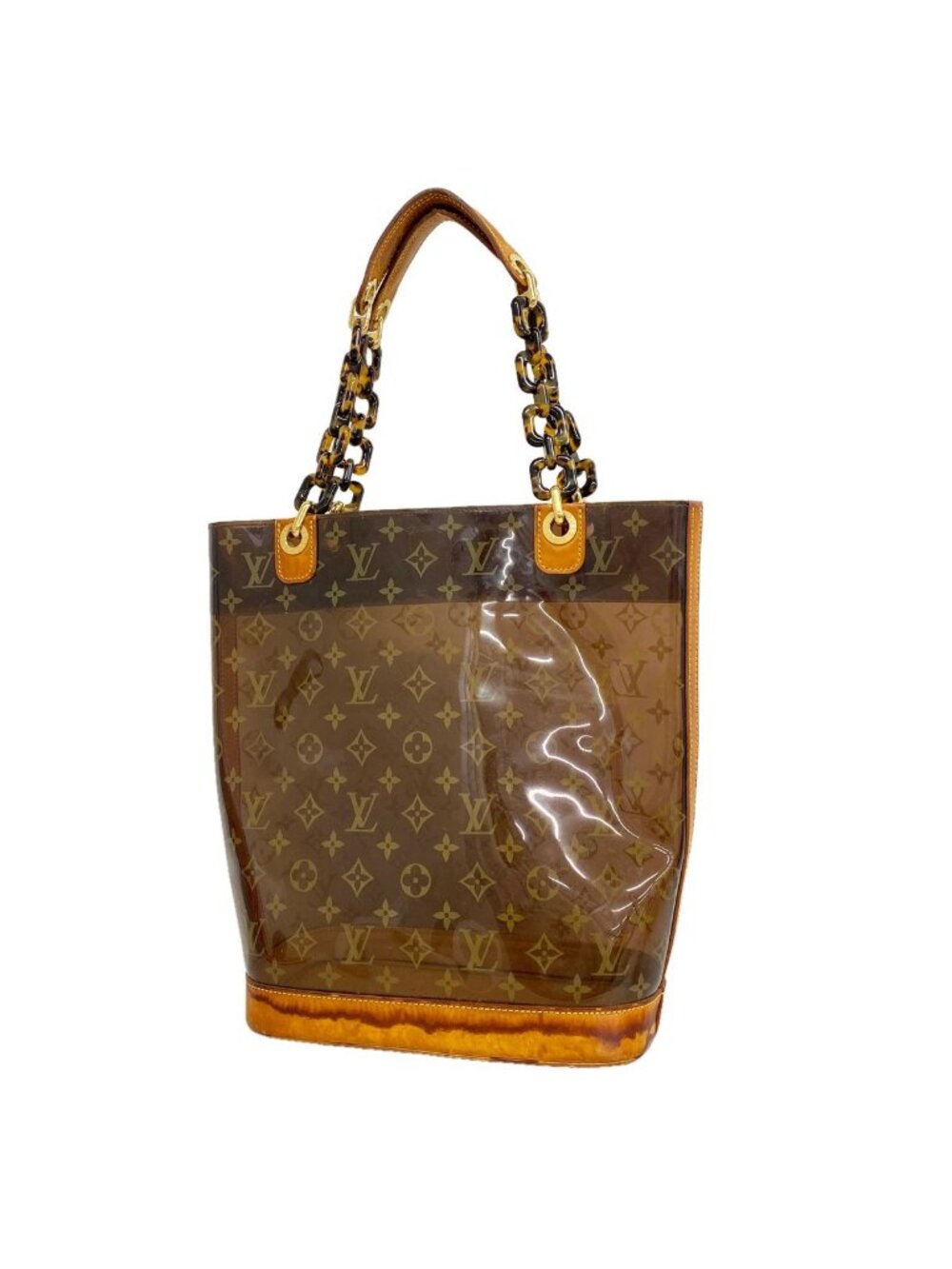 Louis Vuitton Tote Bag Monogram Vinyl Cabas Ambre MM Brown